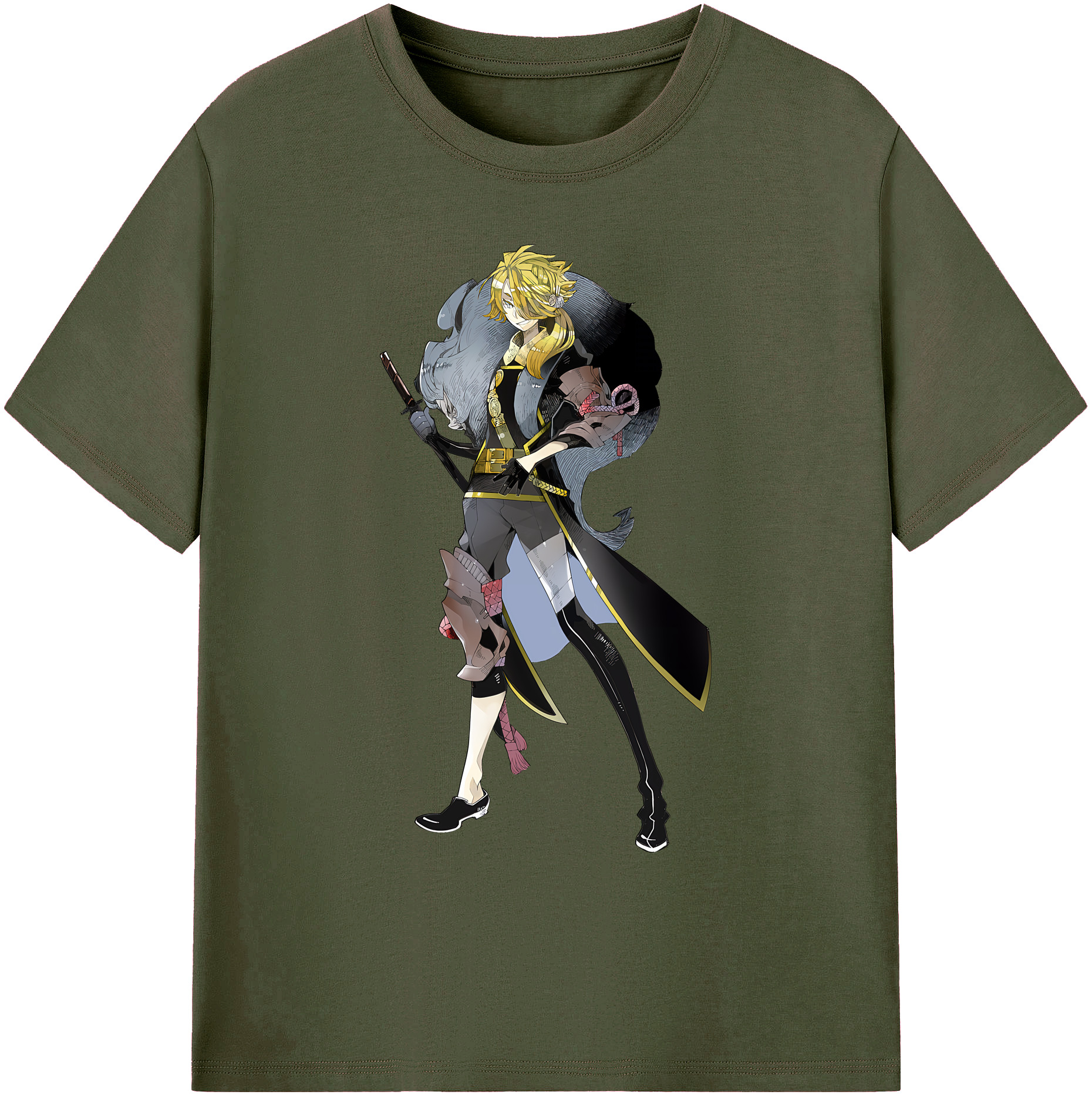 （画像用） 刀剣乱舞 Touken Ranbu 綿100％ メンズ半袖Tシャツ｜肌触りやわらか＆通気性